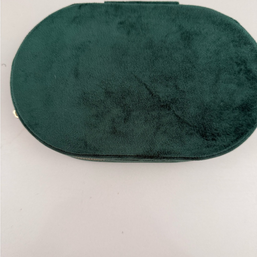 Green Velvet Jewelry Travel Case